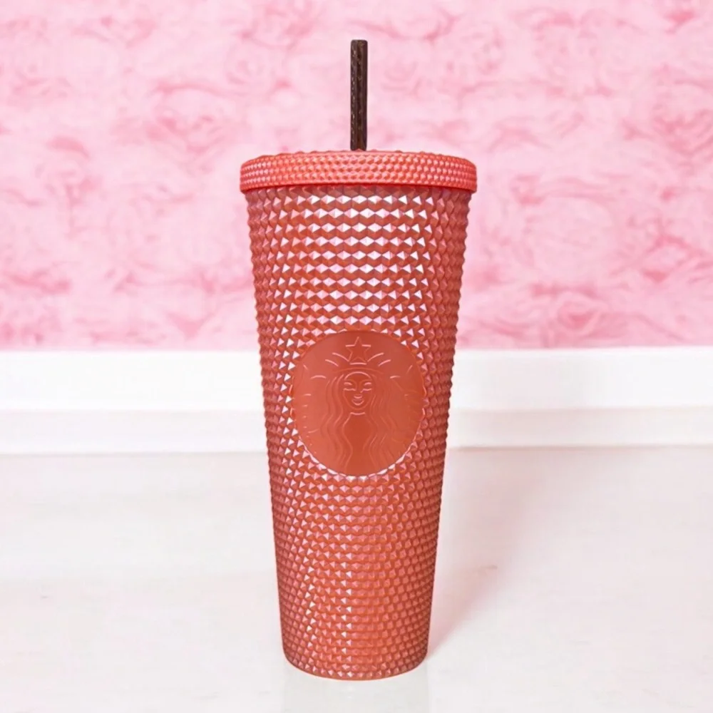 NWT Starbucks Diamond Studded Bling Halloween Orange 24oz Tumbler Cold Cup New